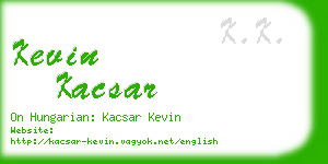 kevin kacsar business card